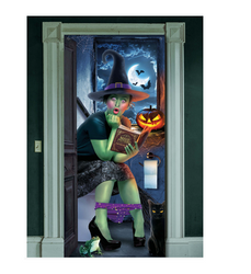 ZASKOCZONA WIEDŹMA DEKORACJA HALLOWEENOWA 80X180 CM