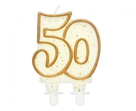 ŚWIECZKA URODZINOWA ZŁOTA 50