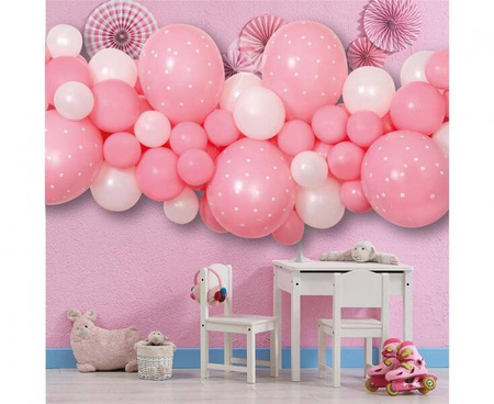 Girlanda balonowa DIY różowa Baby Pink 65 szt. balony lateksowe baby shower