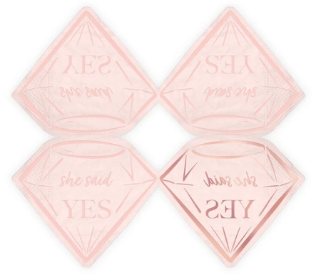 SERWETKI RÓŻOWE WIECZÓR PANIEŃSKI 10 SZT