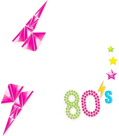 NAKLEJKI BIŻUTERIA KRYSZTAŁKI NA TWARZ LATA 80