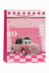 TOREBKA PREZENTOWA SŁODKI SAMOCHODZIK RÓŻOWY 31 X 40 X 12 CM