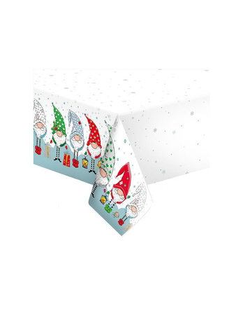 OBRUS PAPIEROWY ŚWIĄTECZNY GNOMY 120 X 180 CM