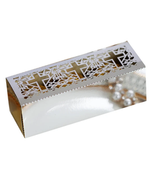 PUDEŁKO NA SŁODYCZE SREBRNO-ZŁOTE 12x4x4 CM