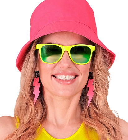 OKULARY ŻÓŁTE NEONOWE LATA 80