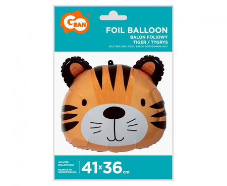 BALON FOLIOWY TYGRYS 41X36 CM