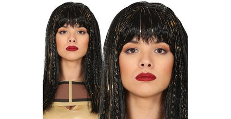 PERUKA CZARNA KLEOPATRA