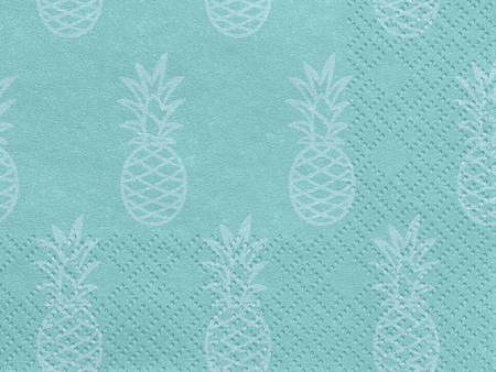 SERWETKI 33X33cm TURKUSOWE ANANASY