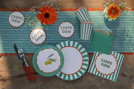 SERWETKI KOKTAJLOWE DOLCE VITA ZIELONE 25 CM 12 SZT 