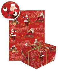 PAPIER DO PAKOWANIA CZERWONY MIKOŁAJ 70X200 CM