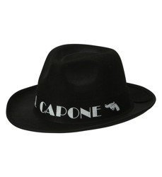 KAPELUSZ CZARNY GANGSTER AL CAPONE