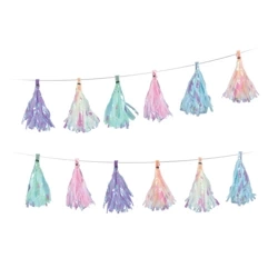 GIRLANDA FRĘDZLE PASTELOWA OPALIZUJĄCA 250 CM