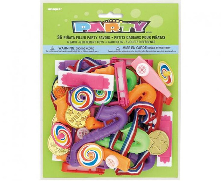 Wypełniacz do piniaty 36 elementów zestaw zabawek do wypełnienia