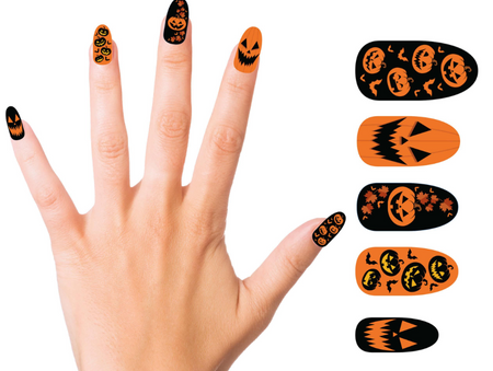 SZTUCZNE PAZNOKCIE DYNIE 