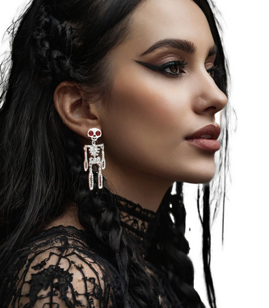 KOLCZYKI SZKIELETY 6,5 CM 