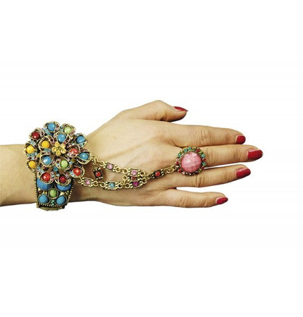 BRANSOLETKA METALOWA KWIAT