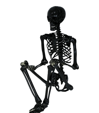 DEKORACJA SZKIELET CZARNY 90 CM