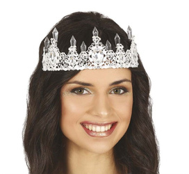 DIADEM SREBRNY METALOWY