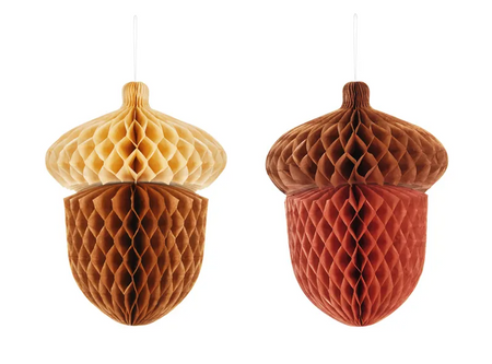 ŻOŁĘDZIE DEKORACJA BIBUŁOWA 27 CM 2 SZT JESIEŃ