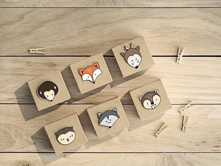 KLAMERKI DREWNIANE NATURALNE 20 szt.