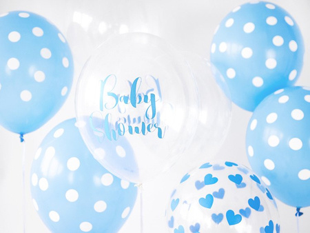 Balony 30cm, Baby Shower, Crystal Clear 50 szt.