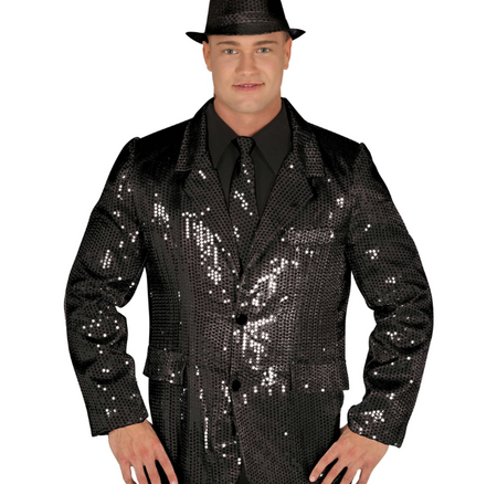 MĘSKA MARYNARKA CEKINOWA CZARNA