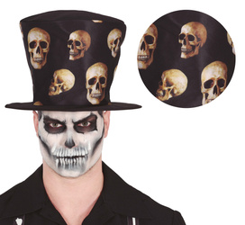 KAPELUSZ HALLOWEENOWY CZASZKI