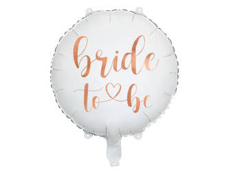 BALON FOLIOWY BRIDE TO BE 45 CM BIAŁY