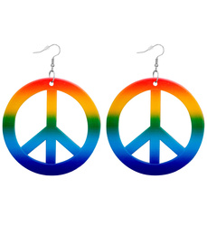 KOLCZYKI PACYFKA TĘCZOWA