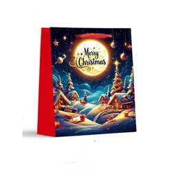 TORBA PREZENTOWA ŚWIĄTECZNA 26 X 32 X 10 CM WIOSKA MIKOŁAJA