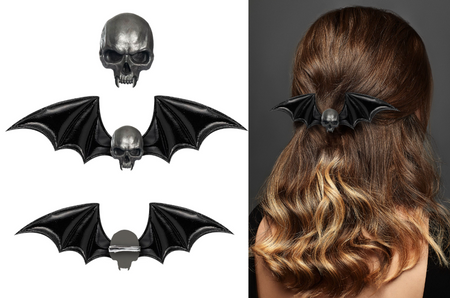 SPINKA DO WŁOSÓW 13 CM HALLOWEEN CZASZKA