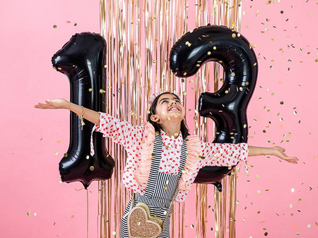 BALON FOLIOWY 86cm, CYFRA 1 CZARNA