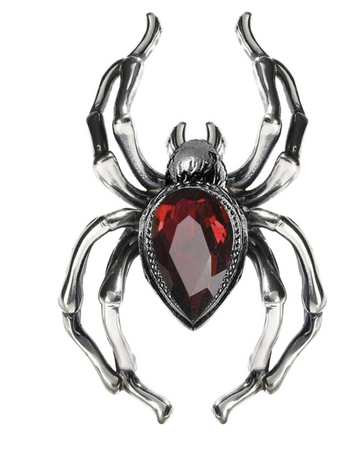 PIERŚCIONEK PAJĄKA Z KAMIENIEM