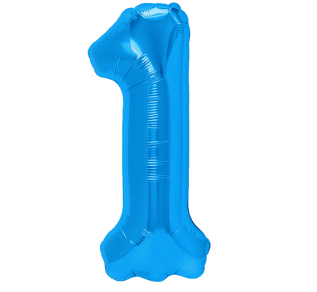 BALON FOLIOWY CYFRA 1 CIEMNONIEBIESKI 100 CM