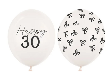 BALONY LATEKSOWE HAPPY 30 KOKARDKI 50 SZT 30 CM