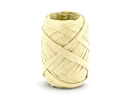 Wstążka rafia, 5mm/10m, c. kremowy (1 karton / 80 szt.)