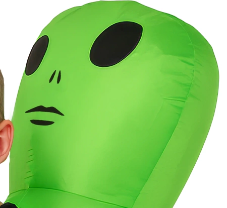 STRÓJ DZIECIĘCY DMUCHANY KOSMITA TRZYMAJĄCY DZIECKO