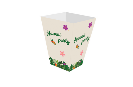 PUDEŁKA NA POPCORN HAWAII PARTY 6 SZT