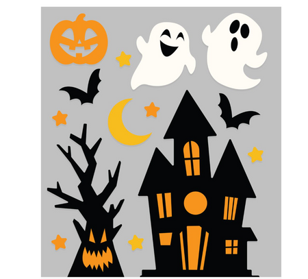 ŻELOWE NAKLEJKI NA OKNO HALLOWEEN