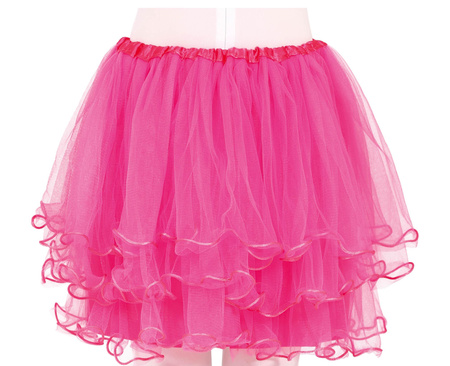 SPÓDNICZKA DZIEWCZĘCA TUTU FUKSJA RÓŻOWA TIUL 32 CM