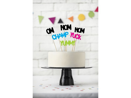 TOPPERY POTWORKI NAPISY 6 SZT