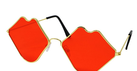 OKULARY CZERWONE USTA DLA DOROSŁYCH