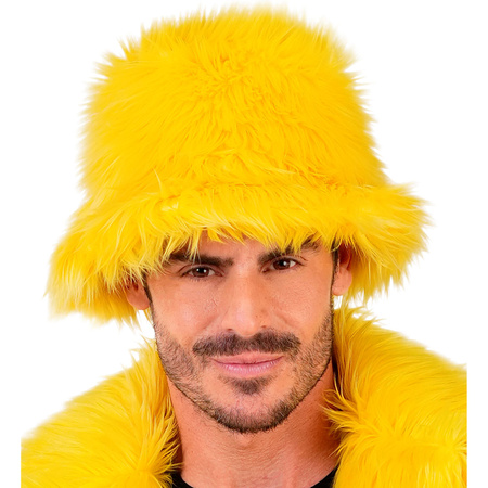 CZAPKA PLUSZOWA ŻÓŁTA