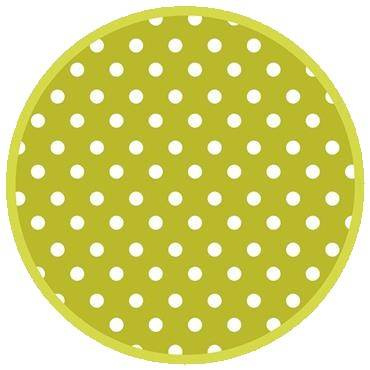 TALERZYKI ZIELONE KROPKI 23 CM