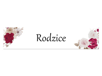 TABLICA REJESTRACYJNA RODZICE CZERWONE RÓŻE 2 SZT