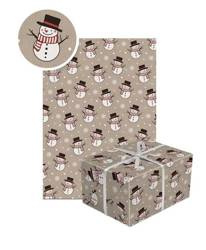 PAPIER PREZENTOWY KRAFT BAŁWANKI 70 x 200 CM