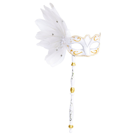 PROFESJONALNA MASKA WENECKA BIAŁA