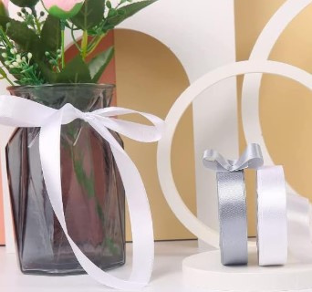 TASIEMKA SATYNOWA BIAŁA 25 MM 23M