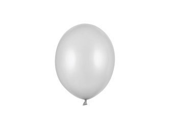 BALONY STRONG 12 CM METALIK SILVER SNOW 100 SZT