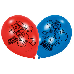 BALONY LATEKSOWE SUPER MARIO 23 CM 6 SZT.